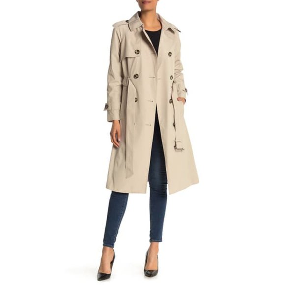London Fog Jackets & Blazers - NWT London Fog Double Breasted Trench Coat Stone L